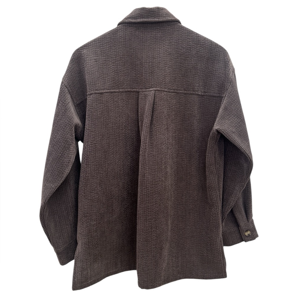 Forever 21 Women’s Oversized Dark Purple Button Jacket - Picture 2 of 5